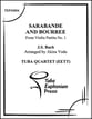 Sarabande and Bouree 2 Euphonium, 2 Tuba Quartet P.O.D. cover